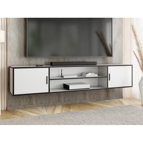 Atvērts TV galdiņš ROJO 4, Balts
